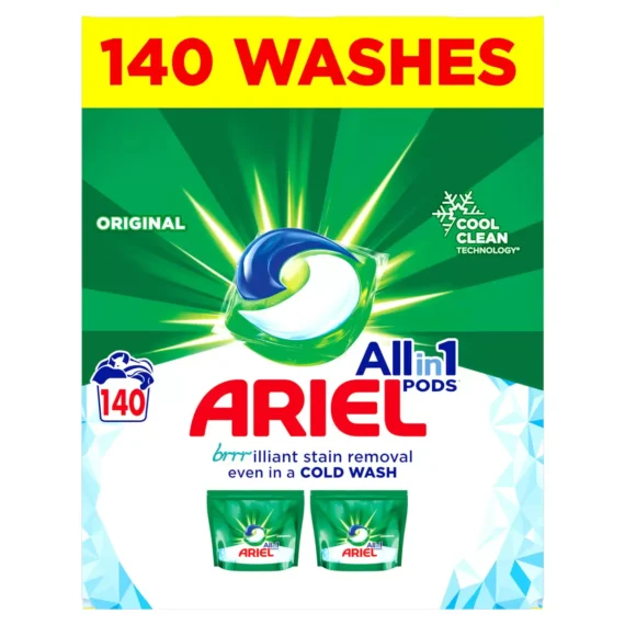 (Free Shipping)Ariel All in One Pods, 140 Wash