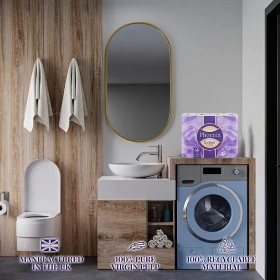 60 Roll Bulk Buy – Quilted 3 Ply LavenderFragranced Toilet Rolls
