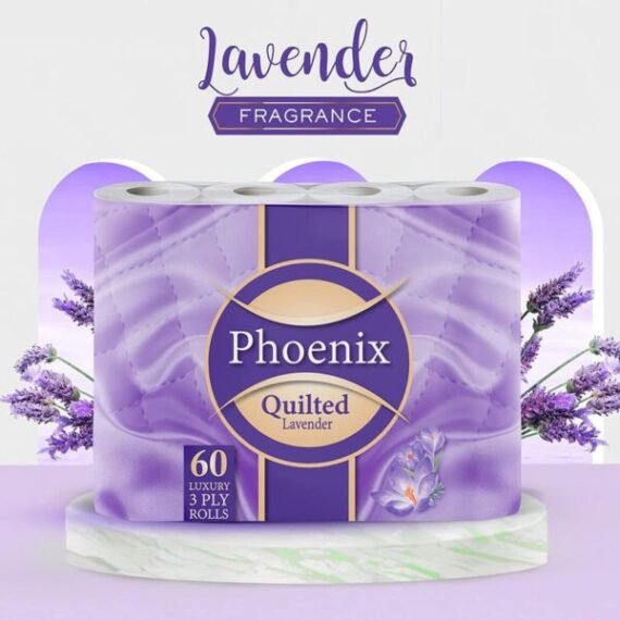 60 Roll Bulk Buy – Quilted 3 Ply LavenderFragranced Toilet Rolls