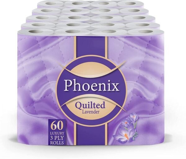 60 Roll Bulk Buy – Quilted 3 Ply LavenderFragranced Toilet Rolls