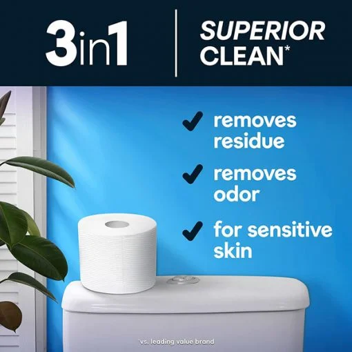 【2024 Flash Sale + Free Shipping】Cottonelle 24 Family Mega Rolls Ultra Clean Toilet Paper with Active CleaningRipples Texture (24 Family Mega Rolls = 132 Regular Rolls,388 Sheets per Roll)-toilet paper