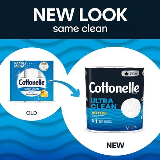 【2024 Flash Sale + Free Shipping】Cottonelle 24 Family Mega Rolls Ultra Clean Toilet Paper with Active CleaningRipples Texture (24 Family Mega Rolls = 132 Regular Rolls,388 Sheets per Roll)-toilet paper